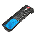 X240 extended battery for Lenovo ThinkPad X250 X260, 11.22V 72Wh, rear view of 6-cell pack with 68+ logo and release latch