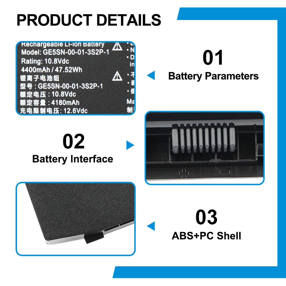 MECHREVO-GE5SN-03-12-3S2P-0-10.95V-47.085Wh-Laptop-Battery
