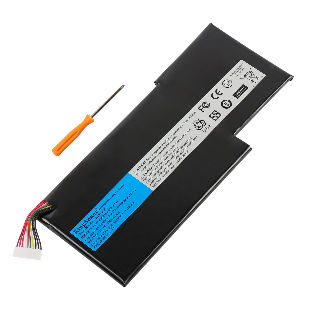 MS-17B4 MS-16K3 Battery for MSI GF75 Thin Bravo 15 17 GF63 Thin 11.4V 52.4Wh Li-ion