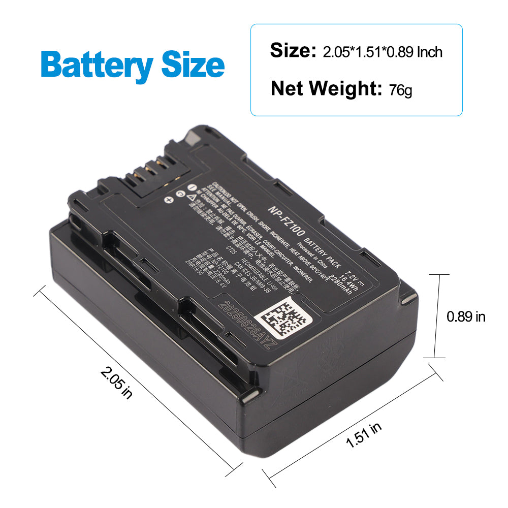 NP-FZ100-2280mAh-Camera-Battery