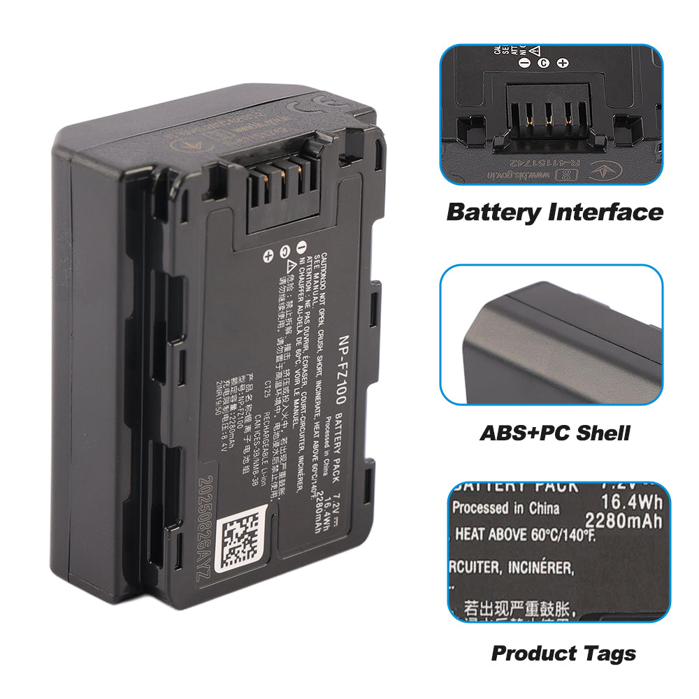 NP-FZ100-2280mAh-Camera-Battery