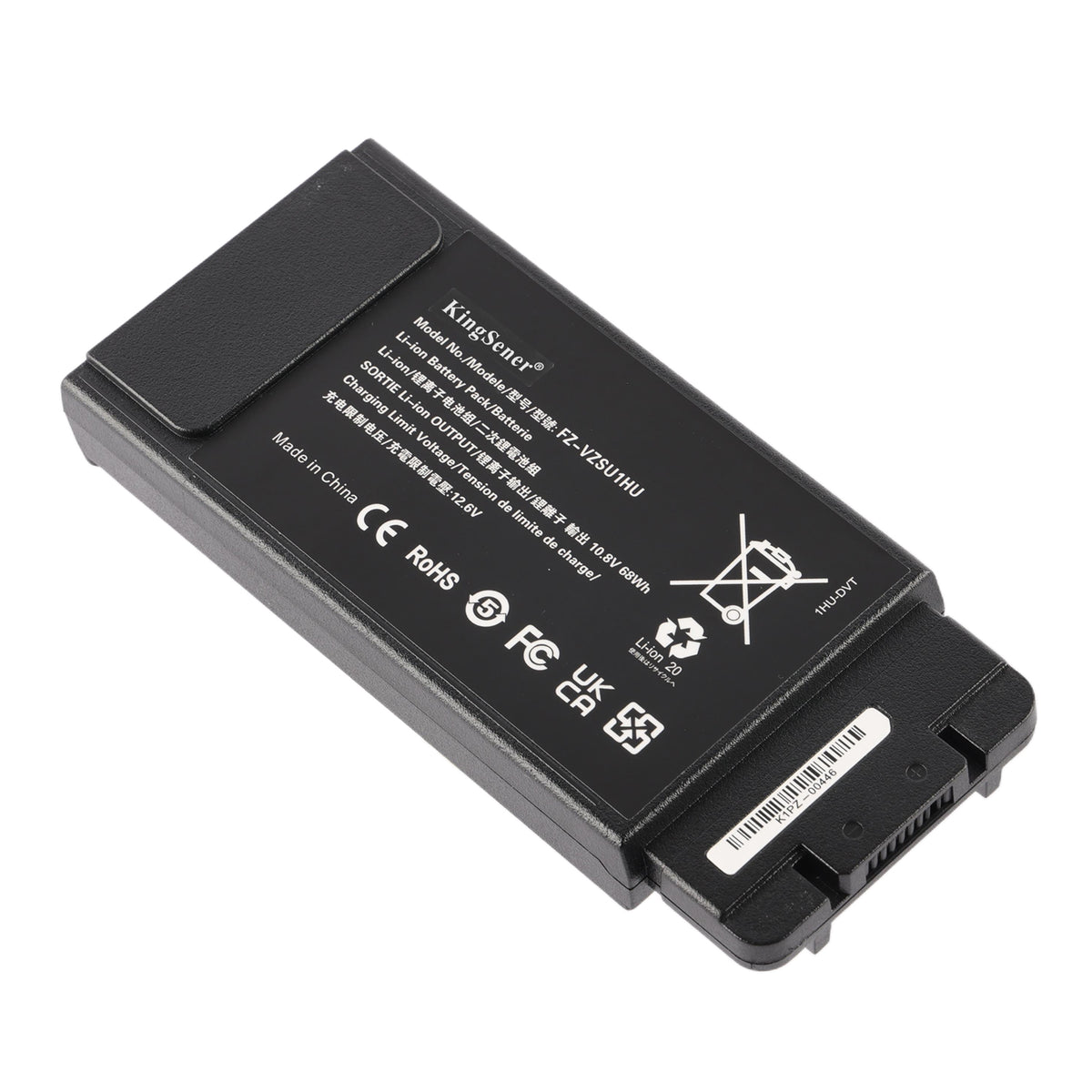 KingSener FZ-VZSU1HU 68Wh 10.8V Panasonic laptop replacement battery front view product image