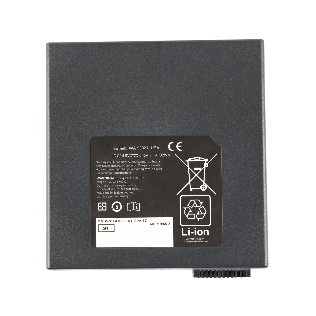 F41003143 Replacement Battery For Philips Ultrasound CX30 CX50 Echographe CX50 - Front View on White