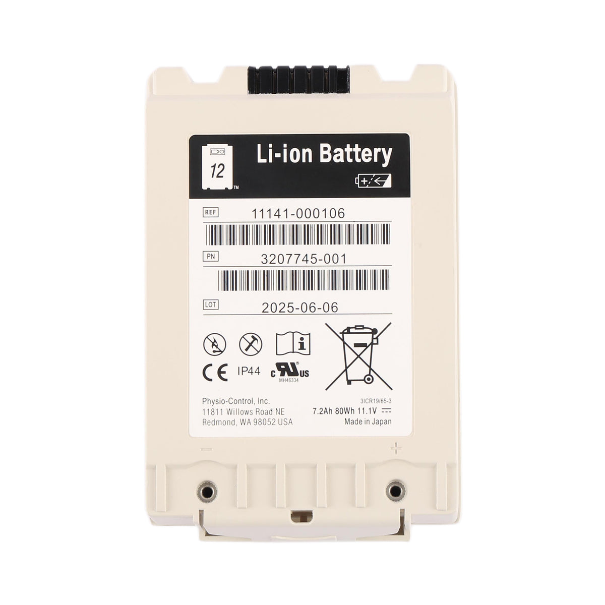 Physio-11141-000106-11.1V-80Wh-Medical-Battery