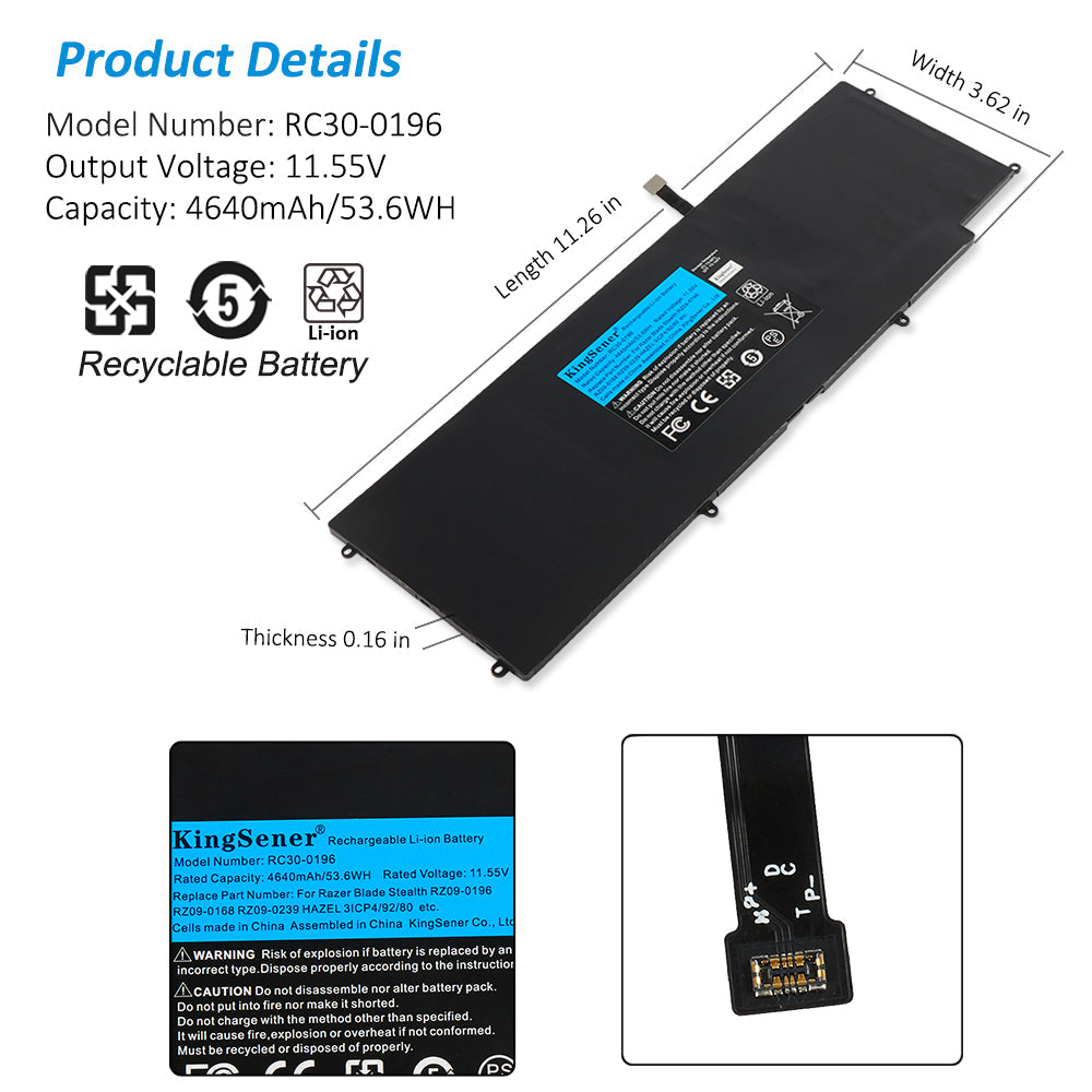 Razer-53.6WH-4640mAh-RC30-0196-Laptop-Battery