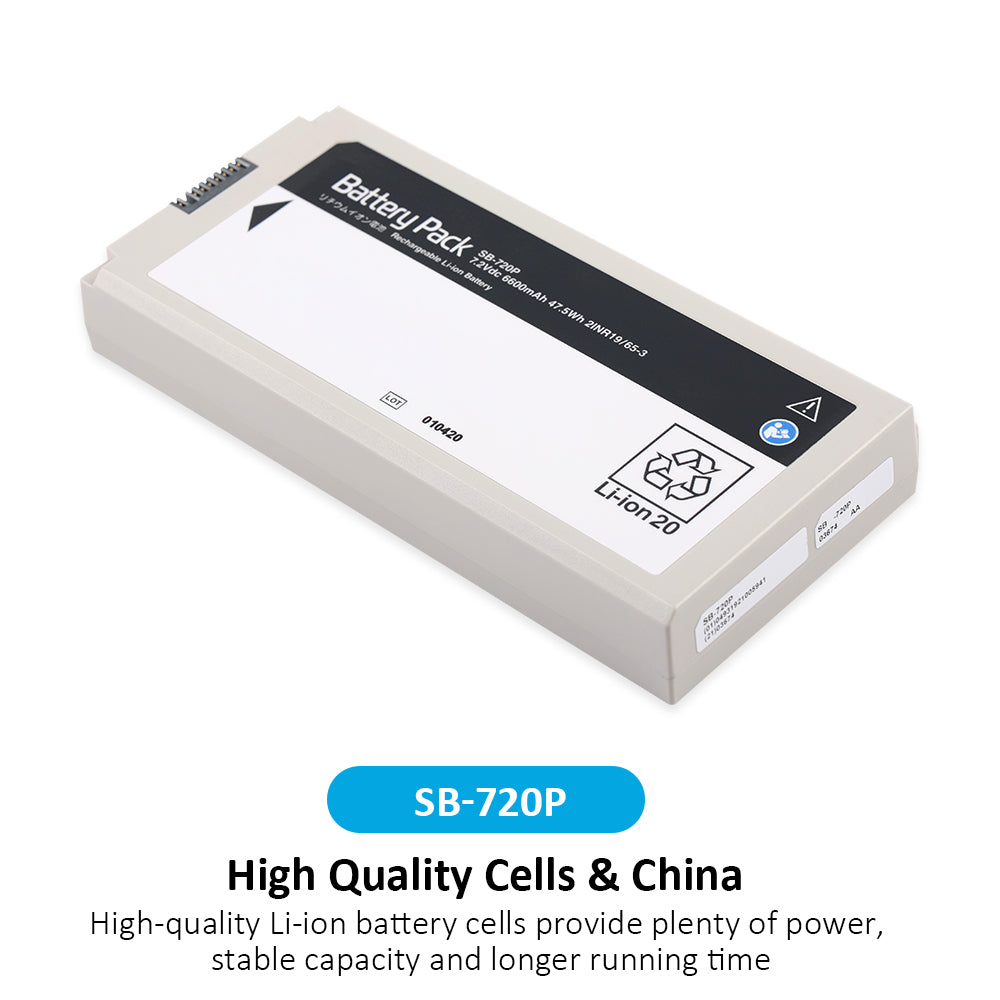 SB-720P Rechargeable Li-ion Battery For Lifescope SVM-7200 Vital Signs Monito
