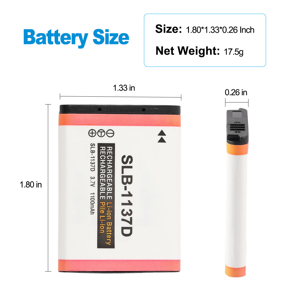 Samsung-SLB-1137D-3.7V-4.07Wh-Camera-Battery