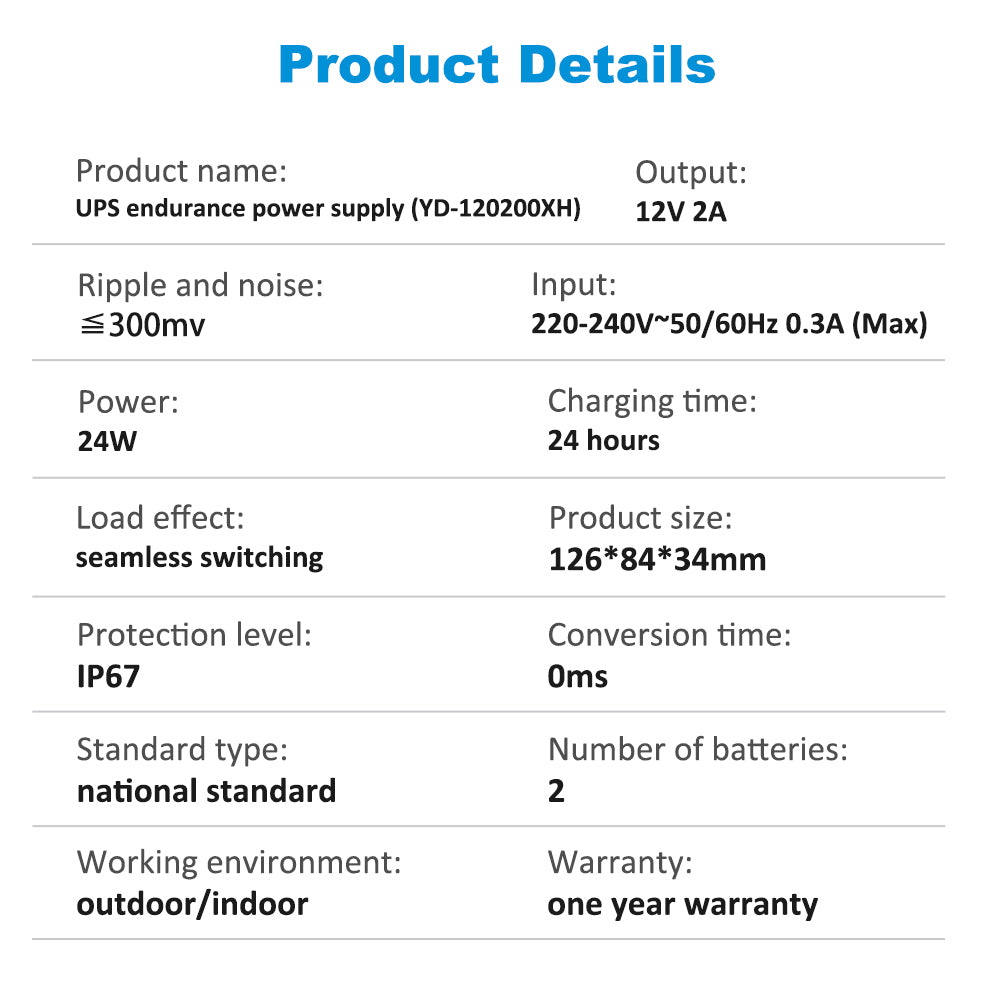 YD-120200XH-12V-2A