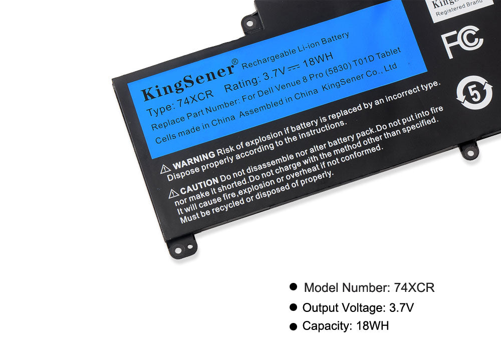 Dell-Venue-74XCR-laptop-battery-18WH