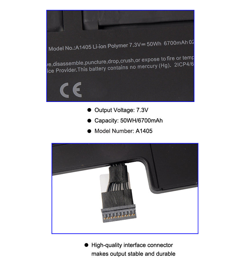 Apple-MacBook-A1405-50WH/6700mAh-Laptop-Battery 