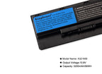 A32-N56 laptop battery for ASUS N56 N46 series, 10.8V 56Wh 5200mAh, black rectangular case with ribbed side and metal contact pins.
