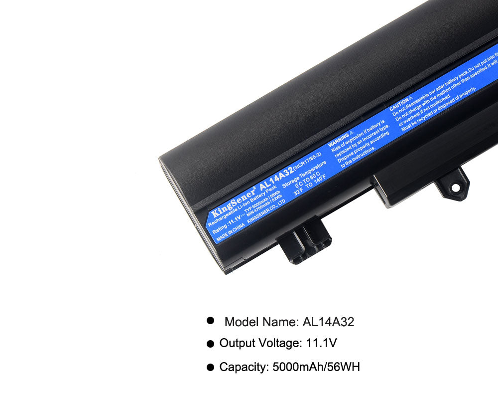 Acer E14 E15 E5-411 E5-421 E5-471 E5-511 E5-551 E5-572 V3-572用 新AL14A32ノートPCバッテリー AL14A32 11.1V 56WH | KingSener