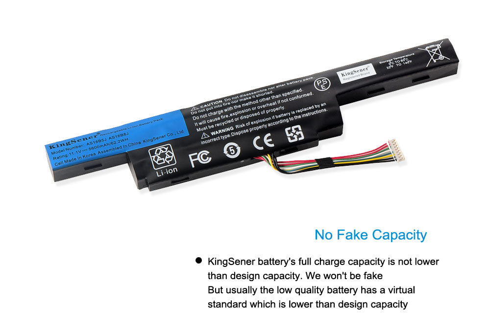 AS16B5J AS16B8J Battery for Acer Aspire E5-575G-53VG — 10.95V 5600mAh 61.3Wh