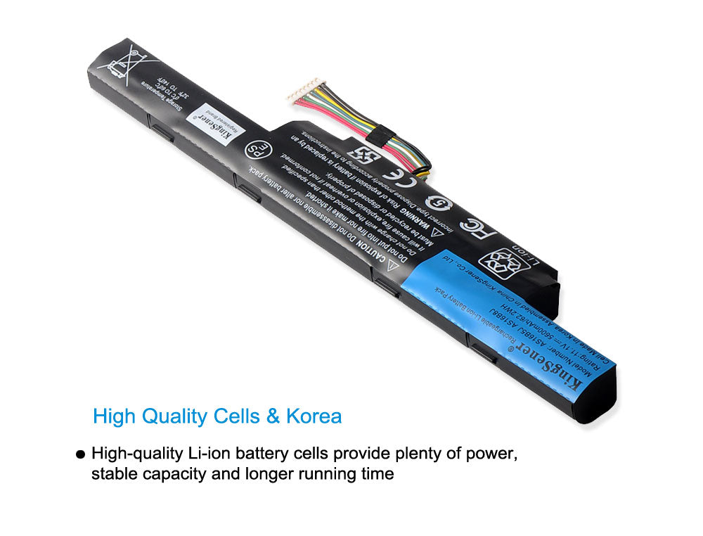AS16B5J AS16B8J Battery for Acer Aspire E5-575G-53VG — 10.95V 5600mAh 61.3Wh