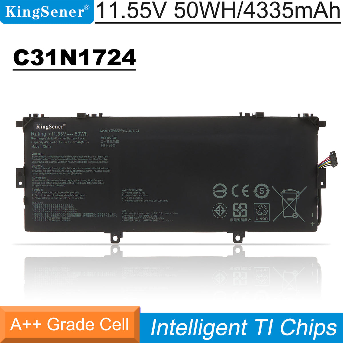 ASUS-ZenBook-50WH-4335mAh-C31N1724-Laptop-Battery