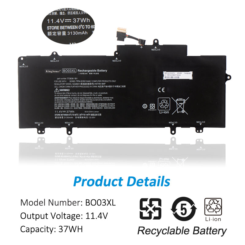 ON03XL Battery for HP Pavilion x360 13 / Stream 14 — 11.55V 41.5Wh