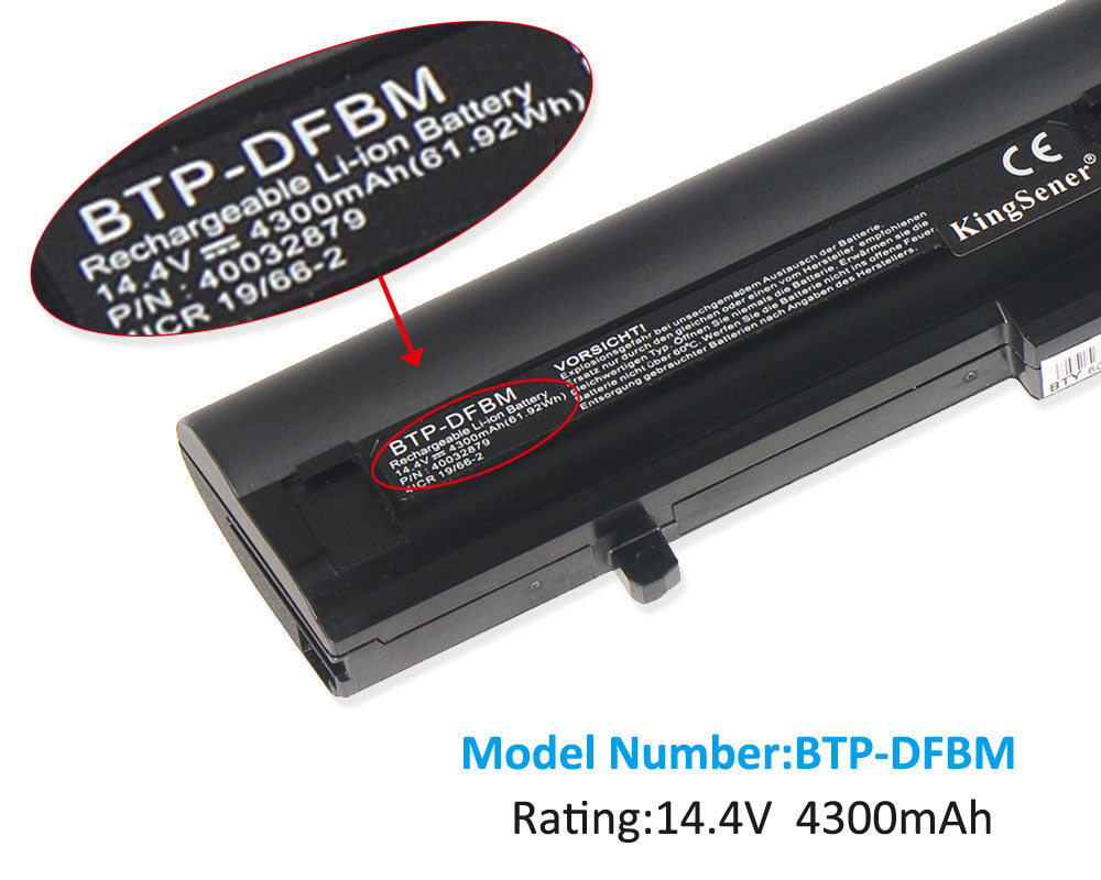 BTP-DFBM BTP-DEBM Battery for Medion Akoya P6622 MD98250 P6812 MD98760 — 14.4V 61.92Wh