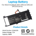 C21N1335 Battery for ASUS VivoBook S14 S451 S451LA S451LN — 7.6V 38Wh