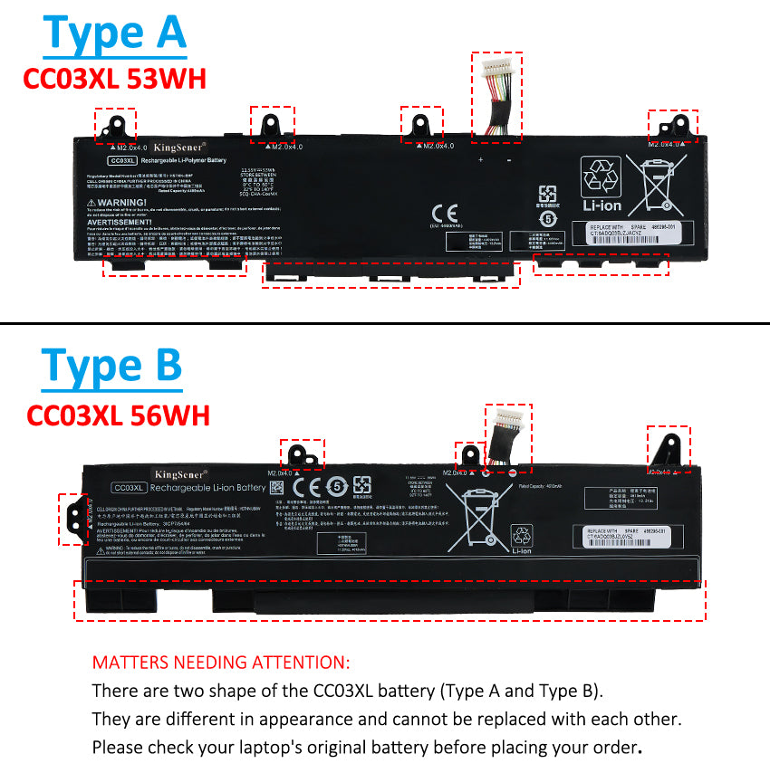 Kingsener cc03xl Notebook Battery for HP elitebook 830 835 840 845 G7 zbook Firefly 14 G8 mt32 mt46 l78555 - 005 11.55v 56wh