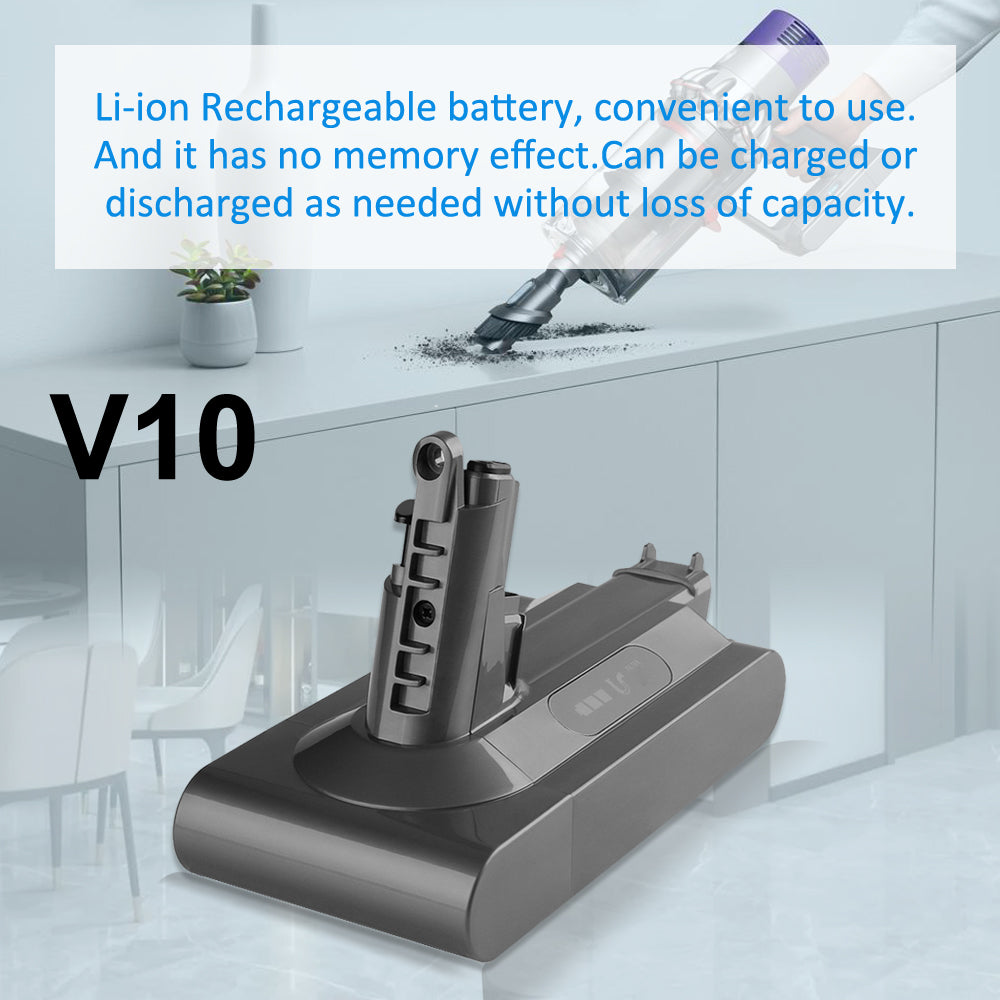 Dyson V10 SV12 Battery for Absolute Motorhead Animal Fluffy — 25.2V 4000mAh 100.8Wh