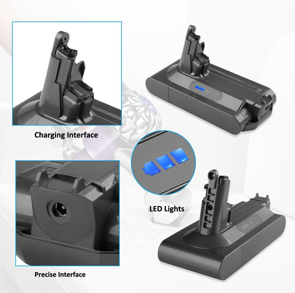Dyson V10 SV12 Battery for Absolute Motorhead Animal Fluffy — 25.2V 4000mAh 100.8Wh