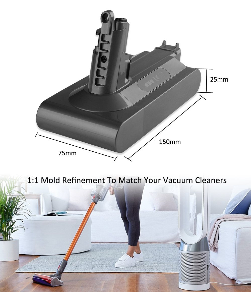 Dyson V10 SV12 Battery for Absolute Motorhead Animal Fluffy — 25.2V 4000mAh 100.8Wh