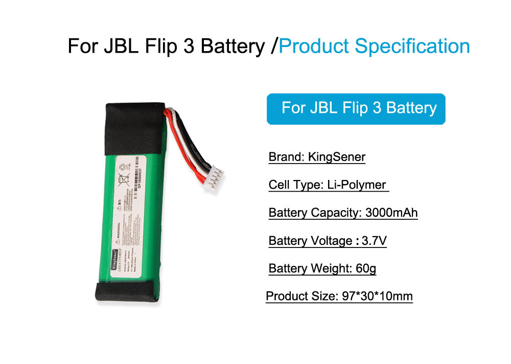 Battery-Replacement-JBL-Flip-3-3000mAh
