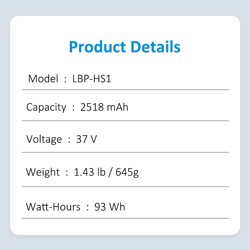 Drone Battery LBP-HS1 LBP-HM1 For Sony Airpeak S1 Drone 2518mAh/93WH 37V